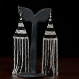 Silvery-black earrings