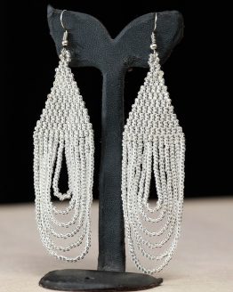 silvery earrings