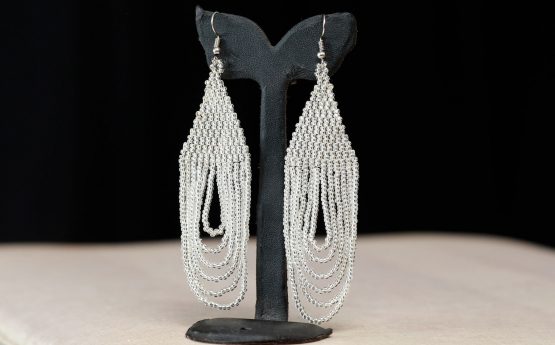 silvery earrings