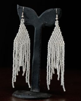 silvery earrings