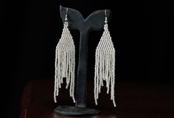 silvery earrings